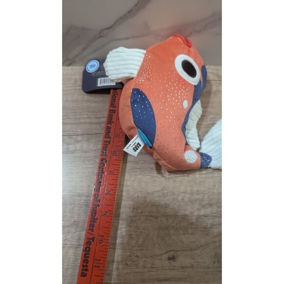 Bark Plush Dog Toy Whos A Good Koi Fish Squeaker For M-L Sized Dogs NWT - Picture 5 of 5